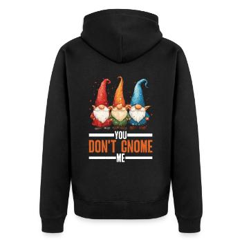Tu ne me gnomes pas 13 - Veste à capuche bio Premium Unisexe - noir - Dos - Nico (187cm)