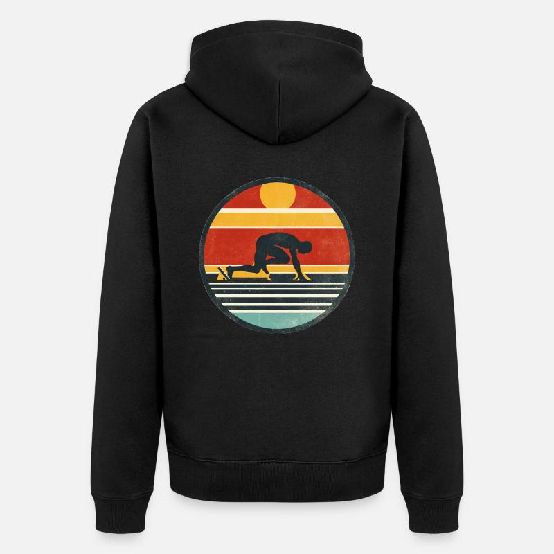 Sprinter - Athlétisme 3 - Veste à capuche bio Premium Unisexe - noir