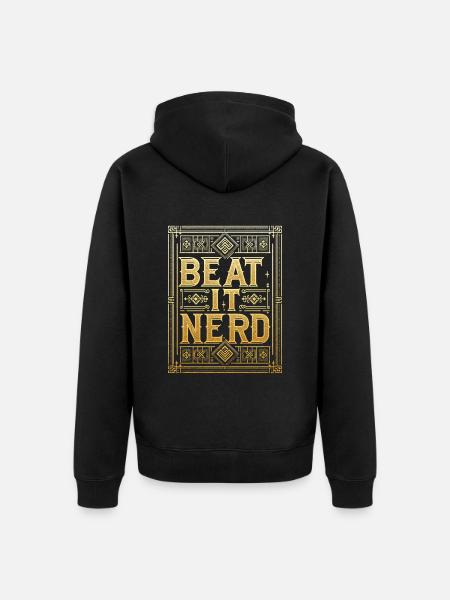 Battez-le Nerd 13 - Veste à capuche bio Premium Unisexe - noir