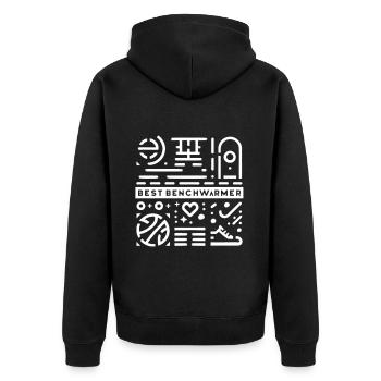 Meilleur chauffe-paillasse 6 - Veste à capuche bio Premium Unisexe - noir - Dos - Nico (187cm)