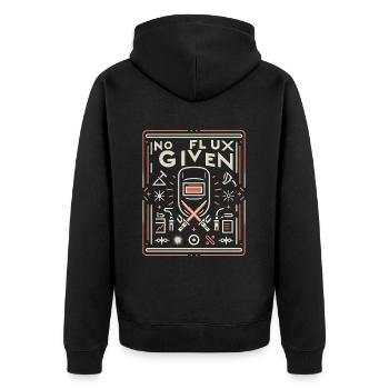 Pas de flux donné 14 - Veste à capuche bio Premium Unisexe - noir - Dos - Nico (187cm)