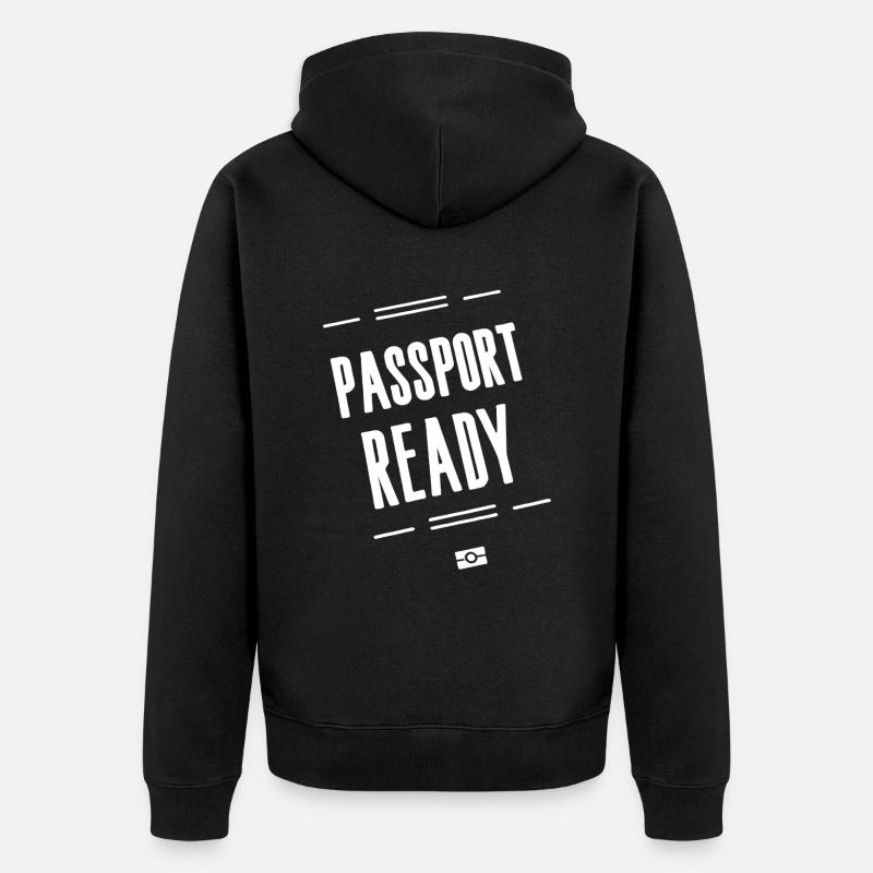 Passeport prêt 12 - Veste à capuche bio Premium Unisexe - noir
