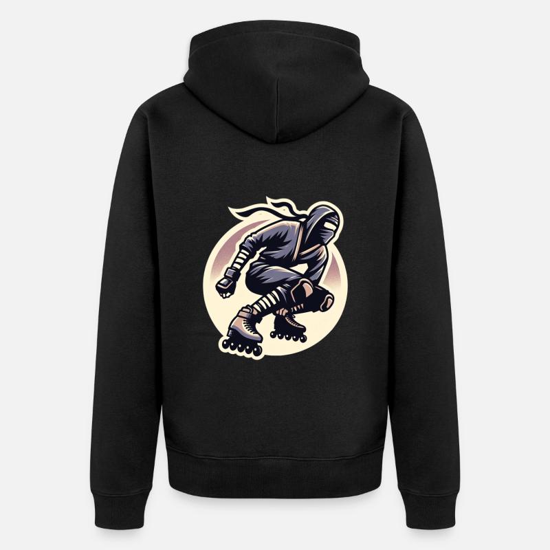 Rollerblade Ninja 9 - Unisex Premium Bio Zip Hoodie - Schwarz