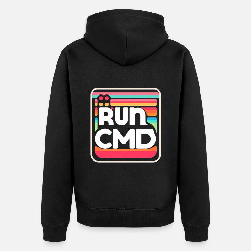 Run Cmd 35 - Unisex Premium Organic Zip Hoodie - black