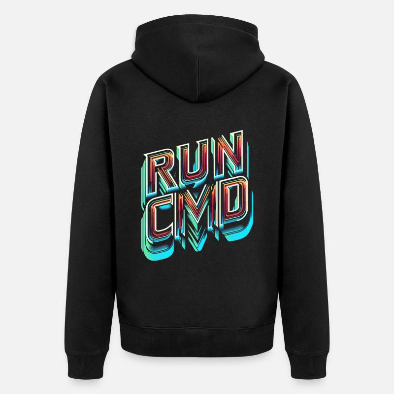 Exécuter Cmd 39 - Veste à capuche bio Premium Unisexe - noir