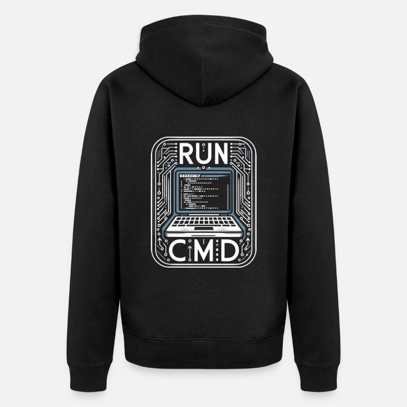 Run Cmd 41 - Unisex Premium Bio Zip Hoodie - Schwarz