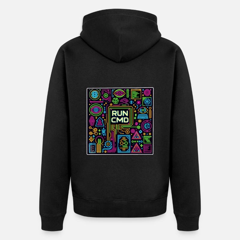 Run Cmd 43 - Unisex Premium Bio Zip Hoodie - Schwarz