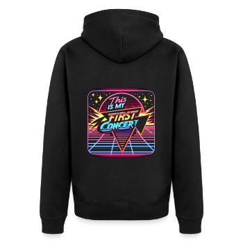 this is my first concert 71 - Unisex Premium Organic Zip Hoodie - black - Back - Nico (187cm)