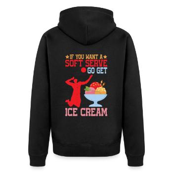 Si vous voulez une portion molle, allez chercher de la crème glacée 4 - Veste à capuche bio Premium Unisexe - noir - Dos - Nico (187cm)