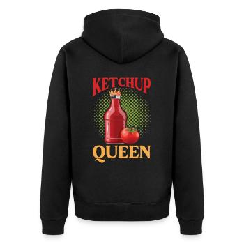 Reine du ketchup 20 - Veste à capuche bio Premium Unisexe - noir - Dos - Nico (187cm)