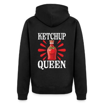 Reine du ketchup 21 - Veste à capuche bio Premium Unisexe - noir - Dos - Nico (187cm)