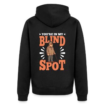 You're In My Blind Spot 19 - Unisex Premium Organic Zip Hoodie - black - Back - Nico (187cm)