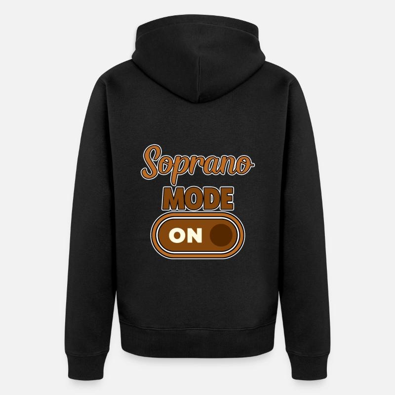Soprano Mode On 2 - Unisex Premium Bio Zip Hoodie - Schwarz
