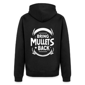 Bring Mullets Back 10 - Unisex Premium Organic Zip Hoodie - black - Back - Nico (187cm)