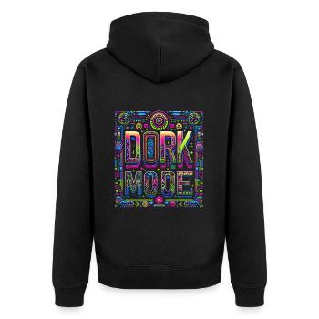 Mode Dork 10 - Veste à capuche bio Premium Unisexe - noir - Dos - Nico (187cm)