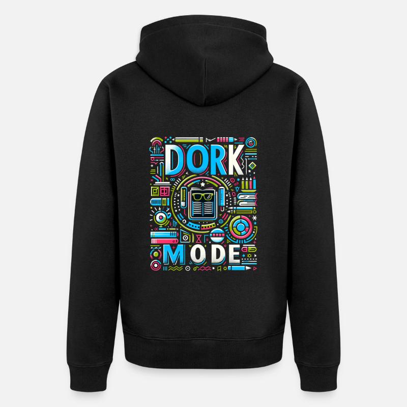 Dork Mode 14 - Unisex Premium Bio Zip Hoodie - Schwarz
