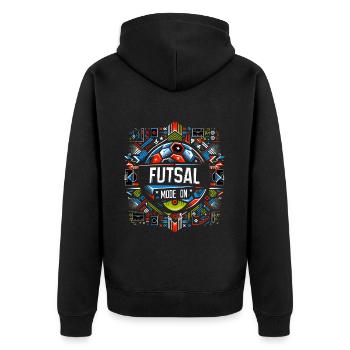 Mode Futsal Sur 5 - Veste à capuche bio Premium Unisexe - noir - Dos - Nico (187cm)