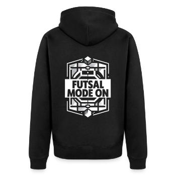 Mode Futsal Sur 10 - Veste à capuche bio Premium Unisexe - noir - Dos - Nico (187cm)