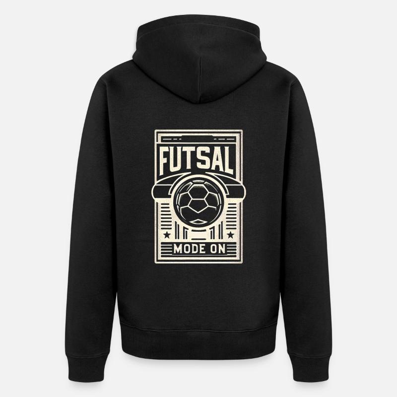 Mode Futsal Sur 7 - Veste à capuche bio Premium Unisexe - noir