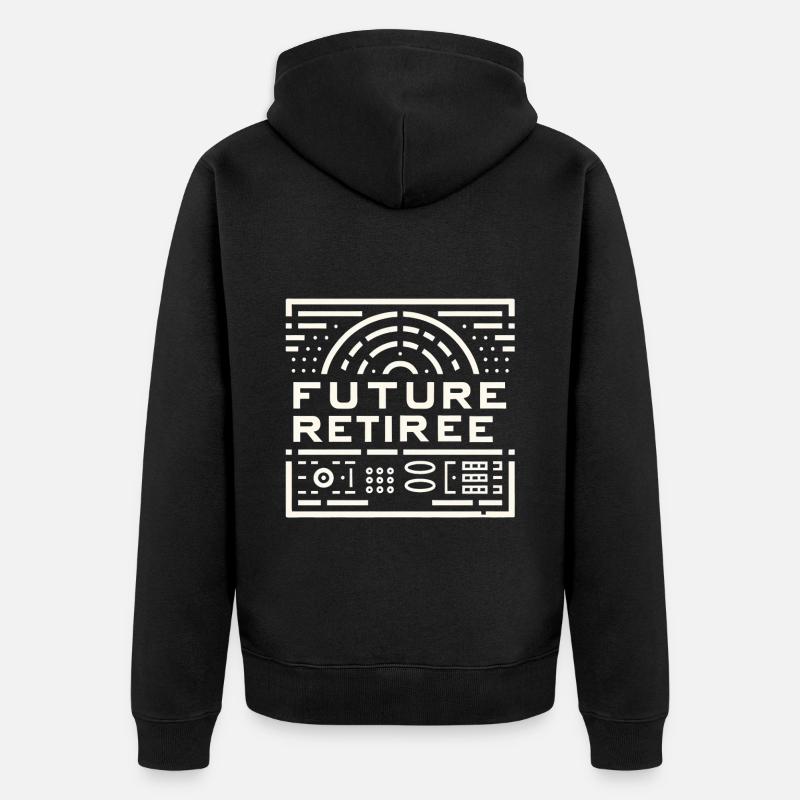 Futur retraité 6 - Veste à capuche bio Premium Unisexe - noir