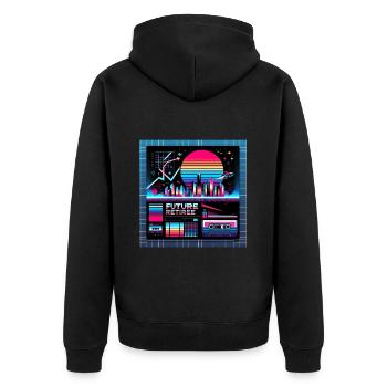 Futur retraité 8 - Veste à capuche bio Premium Unisexe - noir - Dos - Nico (187cm)