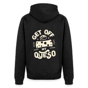 Descends de mon Queso 5 - Veste à capuche bio Premium Unisexe - noir - Dos - Nico (187cm)