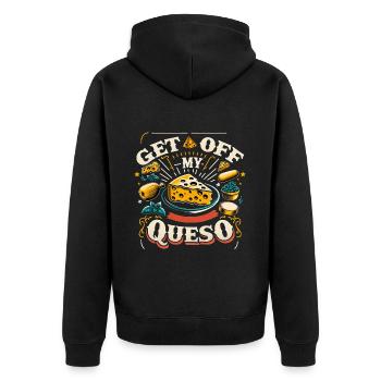Descends de mon Queso 7 - Veste à capuche bio Premium Unisexe - noir - Dos - Nico (187cm)