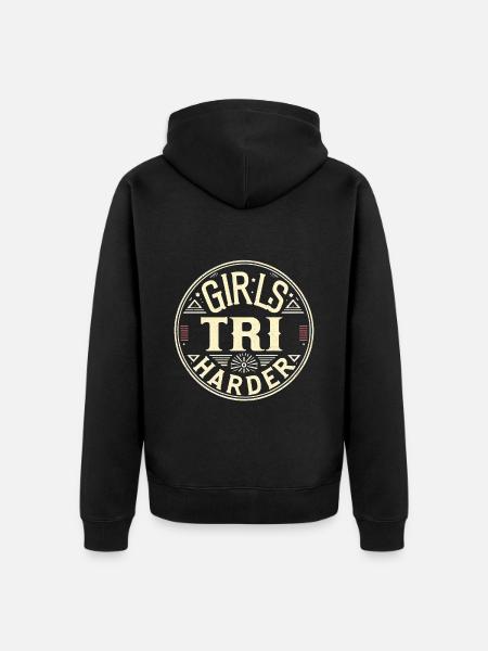 Filles Tri 12 - Veste à capuche bio Premium Unisexe - noir