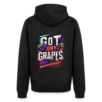 Got Any Grapes 11 - Unisex Premium Organic Zip Hoodie - black - Back - Nico (187cm)