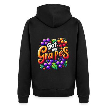 Got Any Grapes 4 - Unisex Premium Organic Zip Hoodie - black - Back - Nico (187cm)