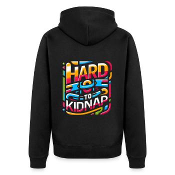 Difficile à kidnapper 2 - Veste à capuche bio Premium Unisexe - noir - Dos - Nico (187cm)