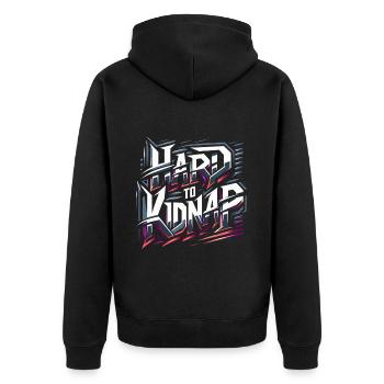 Difficile à kidnapper 9 - Veste à capuche bio Premium Unisexe - noir - Dos - Nico (187cm)