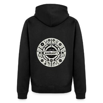 Je suis la garantie 45 - Veste à capuche bio Premium Unisexe - noir - Dos - Nico (187cm)
