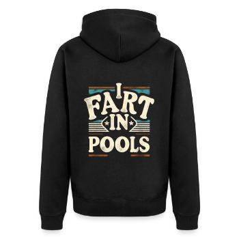 Je Pète Dans Les Piscines 6 - Veste à capuche bio Premium Unisexe - noir - Dos - Nico (187cm)