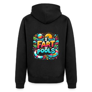 Je Pète Dans Les Piscines 14 - Veste à capuche bio Premium Unisexe - noir - Dos - Nico (187cm)