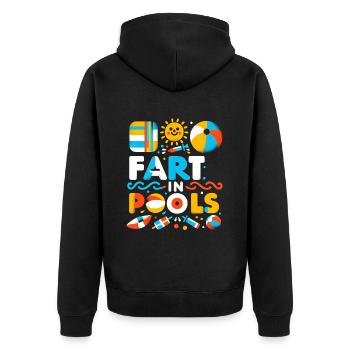 Je Pète Dans Les Piscines 7 - Veste à capuche bio Premium Unisexe - noir - Dos - Nico (187cm)
