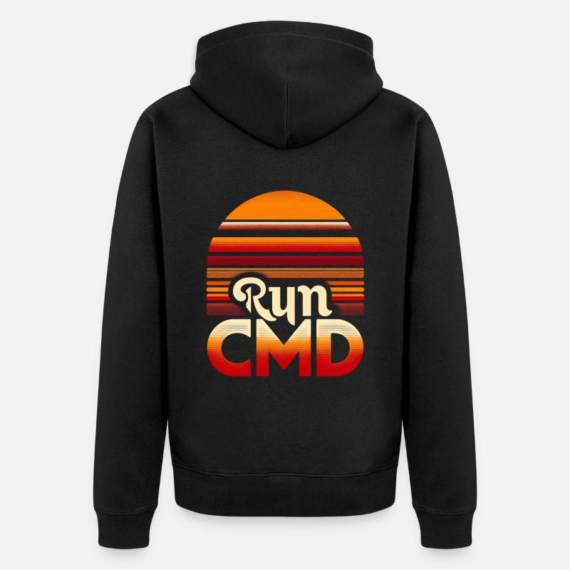 Run Cmd 44 - Unisex Premium Organic Zip Hoodie - black