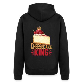 Gâteau au fromage King 12 - Veste à capuche bio Premium Unisexe - noir - Dos - Nico (187cm)