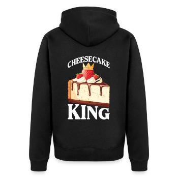 Gâteau au fromage King 13 - Veste à capuche bio Premium Unisexe - noir - Dos - Nico (187cm)