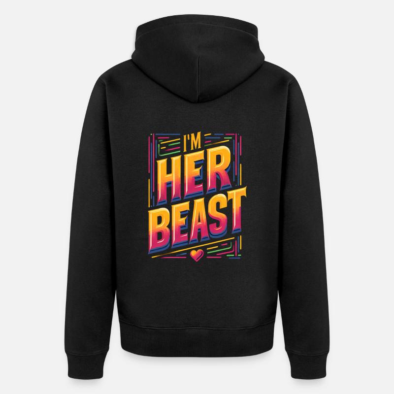Je suis sa bête 7 - Veste à capuche bio Premium Unisexe - noir