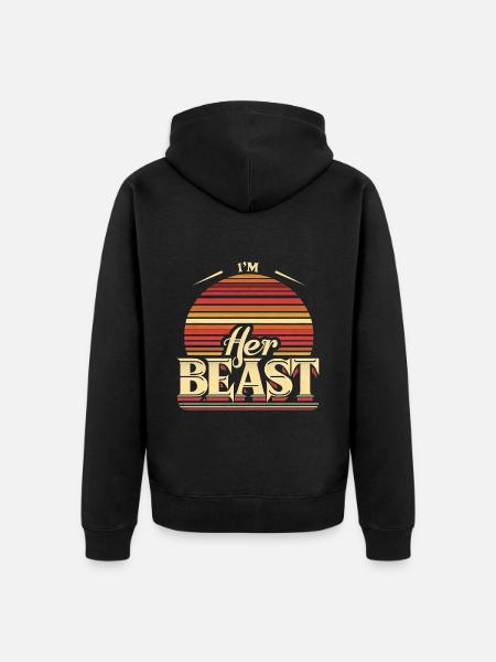 I'm Her Beast 8 - Unisex Premium Organic Zip Hoodie - black