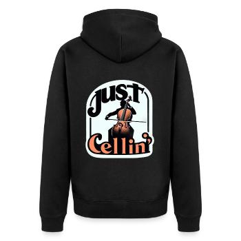 Juste Cellin' 9 - Veste à capuche bio Premium Unisexe - noir - Dos - Nico (187cm)