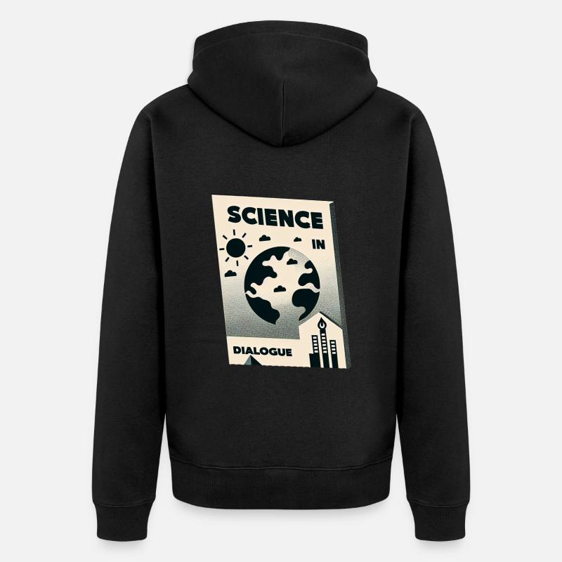 La science en dialogue - Veste à capuche bio Premium Unisexe - noir