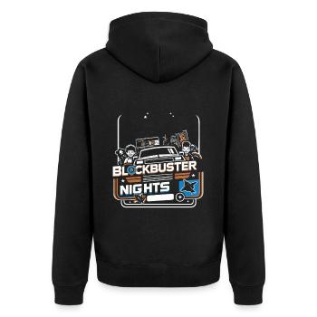 Soirées Blockbuster - Veste à capuche bio Premium Unisexe - noir - Dos - Nico (187cm)