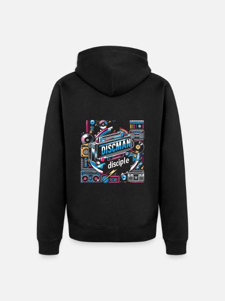 Discman Disciple - Unisex Premium Organic Zip Hoodie - black
