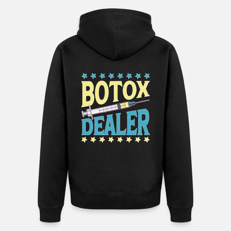 Revendeur de Botox 11 - Veste à capuche bio Premium Unisexe - noir