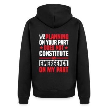 Un manque de planification de votre part ne ... 29 - Veste à capuche bio Premium Unisexe - noir - Dos - Nico (187cm)