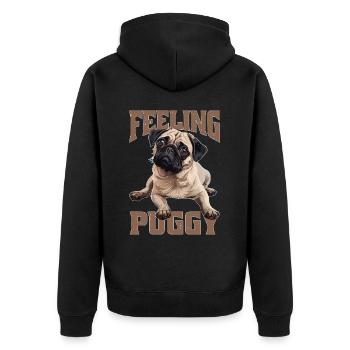 Se sentir chiot - Veste à capuche bio Premium Unisexe - noir - Dos - Nico (187cm)