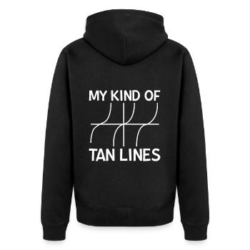 My Kind Of Tan Lines 2 - Unisex Premium Bio Zip Hoodie - Schwarz - Hinten - Nico (187cm)