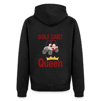 Voiturette de golf Queen 2 - Veste à capuche bio Premium Unisexe - noir - Dos - Nico (187cm)